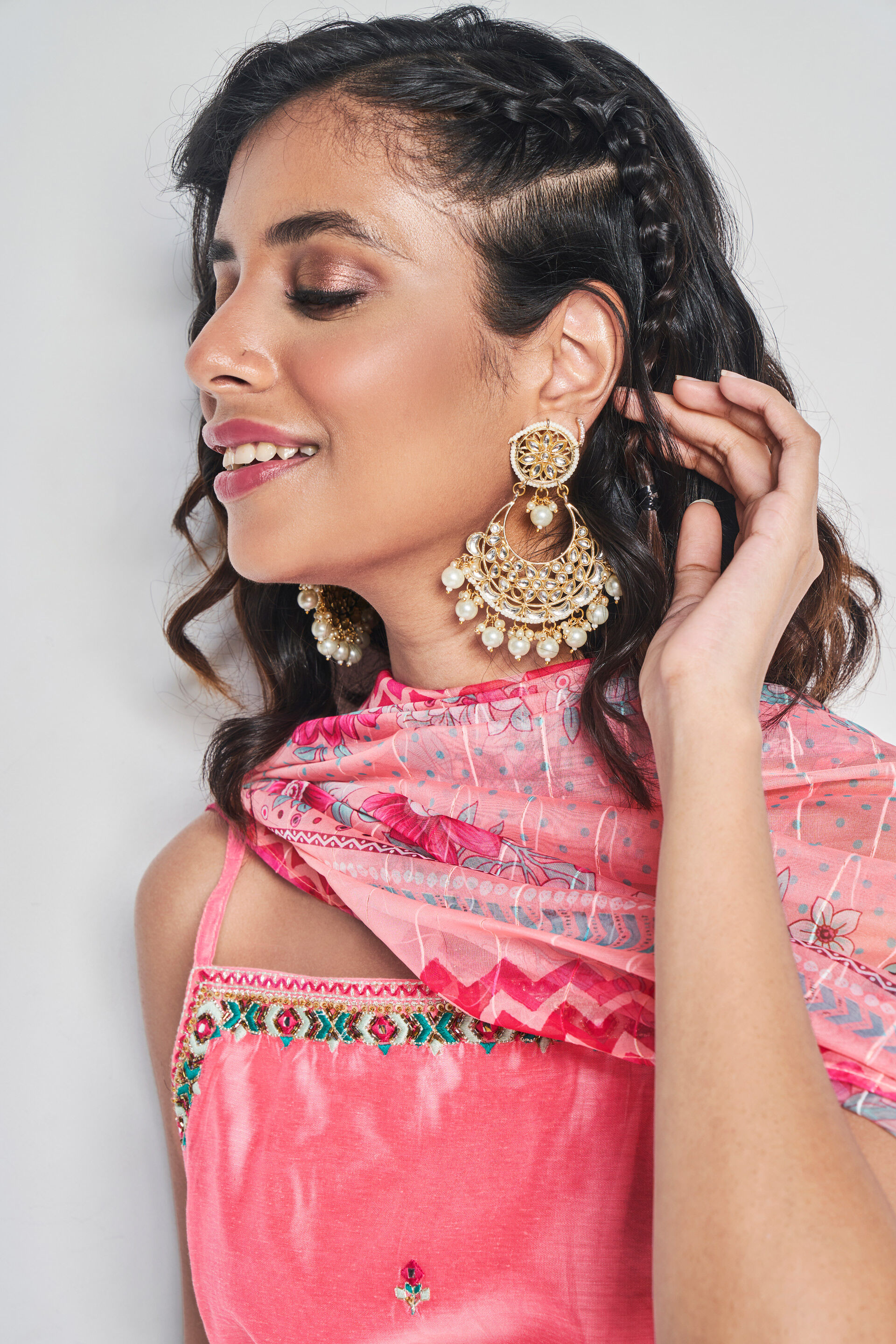 Coral Crush kurta Set, Coral, image 12